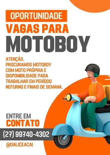 Vaga para motoboy em Vitória