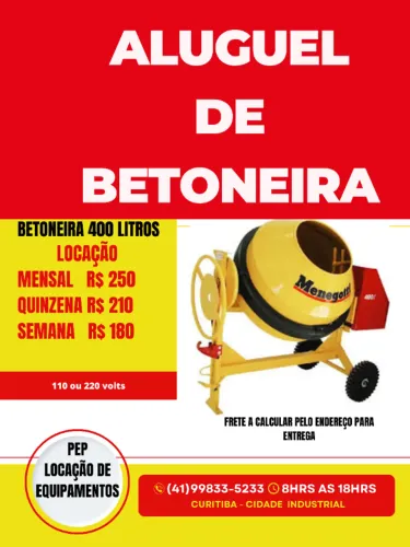 aluguel de betoneira