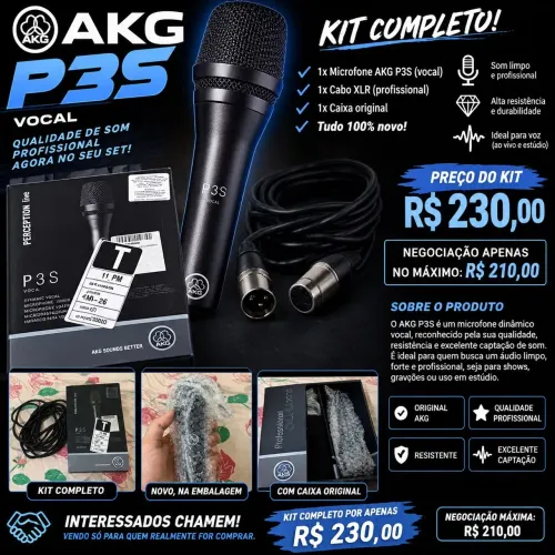 AKG P3S + CABO XLR KIT