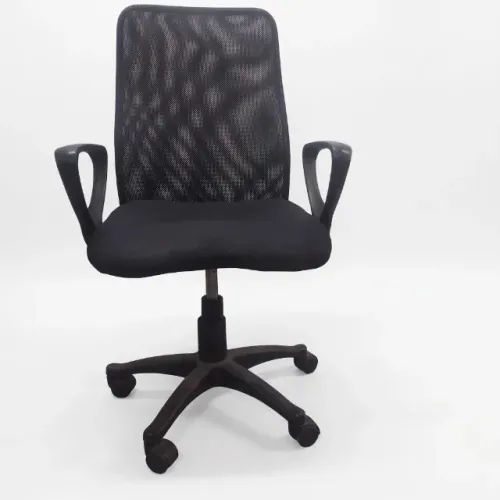 Cadeira de Escritório Giratória com Regulagem de Altura - Tela Mesh Preta