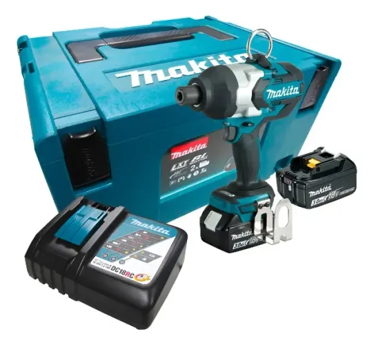 CHAVE DE IMPACTO MAKITA C/2BAT18V 3AH 800NM 11.1MM 7/16POL+MALETA