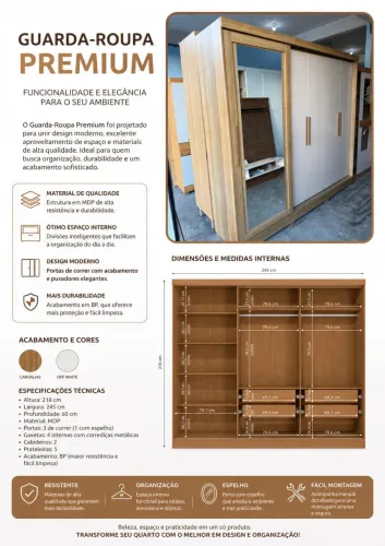Guarda roupa prono a entrega?