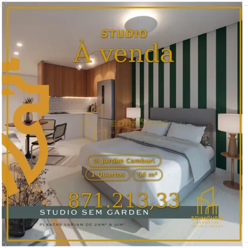 Pronto para Morar: Studio em Jardim Camburi com Garden Privativo