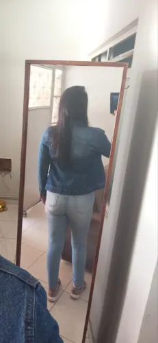 Jaqueta jeans feminina P 