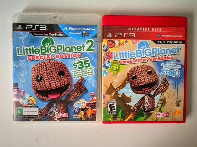 LittleBigPlanet + LittleBigPlanet 2 PS3 Originais