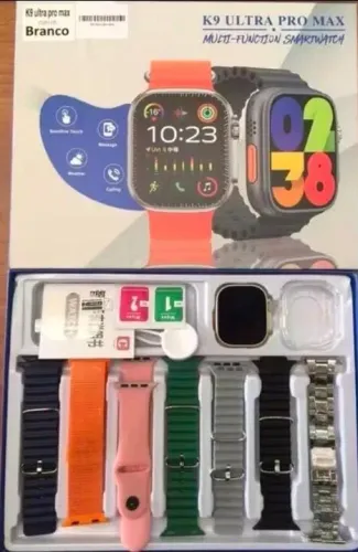 Smartwatch Relógio Ultra Pro Max Séries Com 7 pulseiras Atacado e Varejo<br><br>