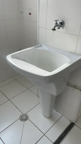 Tanque P Com Coluna Fiori 20 Litros Louça Branco