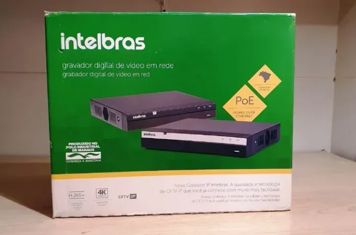 NVD IP (NVR) Intelbras 1404-P c om POE e HD de 1TB