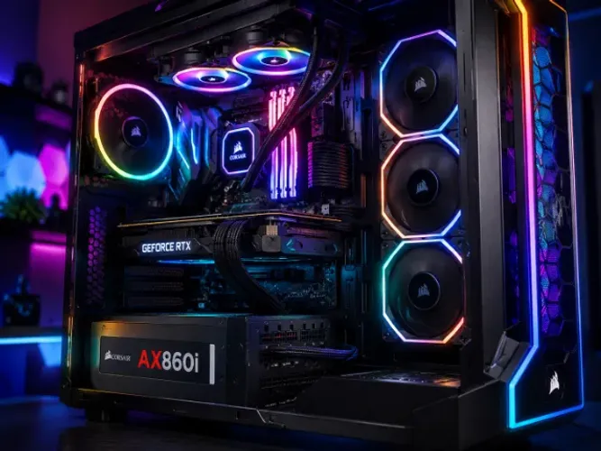 Fonte Corsair AX860i 860W 80 Plus Platinum Modular - Top de Linha Gamer