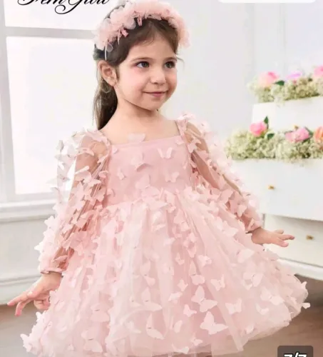 Vestido borboleta festa veste 12 a 18 meses