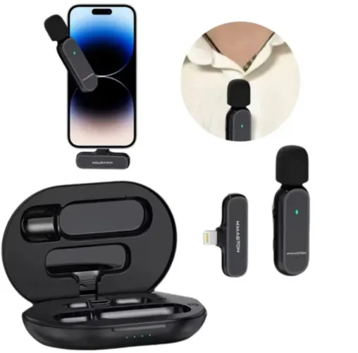 Microfone lapela sem fio