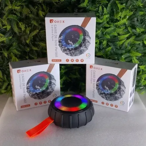 Caixa de som portátil a prova d?água RGB ONEX SOM-0131