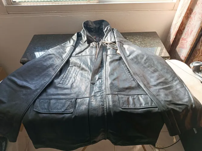 Jaqueta importada de couro legítimo Vintage
