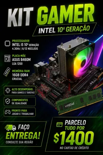 Kit Gamer Top intel/ 16GB DDR4/ i5 10Ger 4.3Hhz entrego parcelo