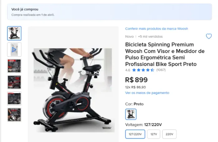 Bicicleta Ergometrica