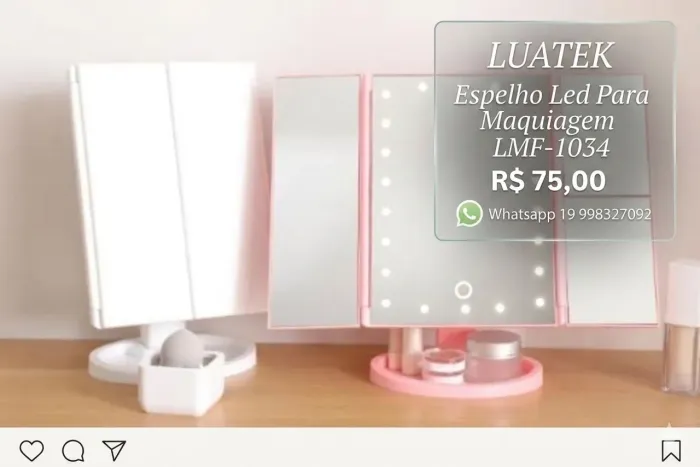 Espelho led para maquiagem