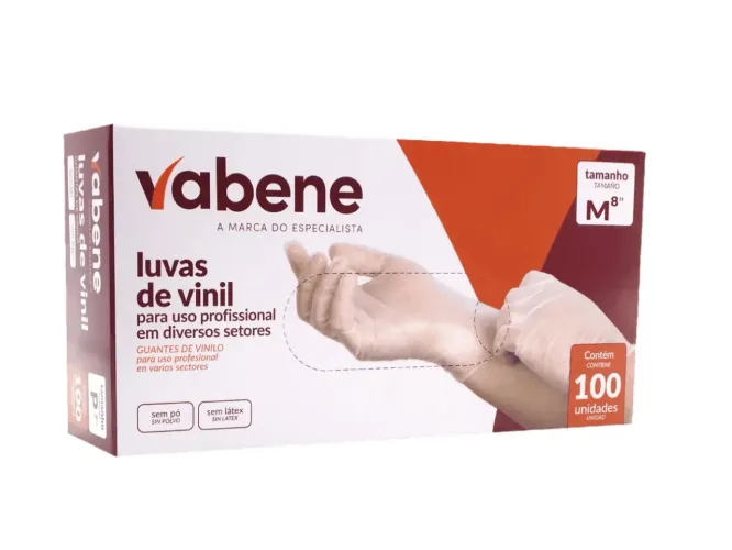 Luvas de Vinil Tamanho M