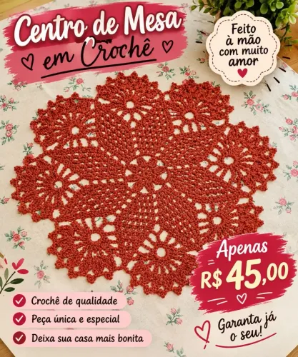 Centro de mesa em crochê