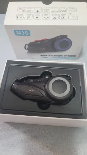 Fone de ouvido para moto com gravação em 2K, radio fm, bluetooth, recebe aviso waze, telef