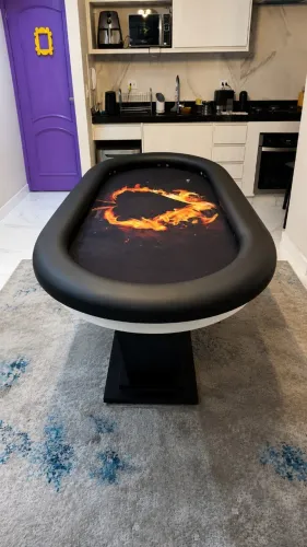 Vendo Mesa de Poker Profissional 2 em 1 com Tampo de Jantar em Madeira
