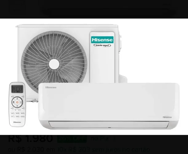 Ar condicionado Hisense 12.000 BTUs