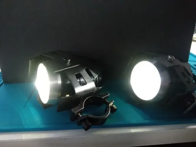 Par Farol Milha Universal Led Auxiliar Moto 12v