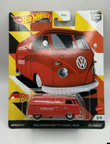 Hot Wheels Premium Car Culture Volkswagen T1 Panel Bus - Miniatura em escala 1:64
