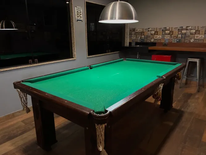 Mesa de Sinuca Ardósia Semi Oficial + Bolas + Taco