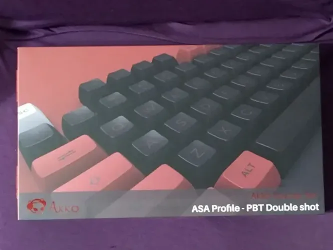 Keycaps Akko Perfil Asa PBT Double Shot Kit com 158 Teclas Modelo Bred - (NOVO)