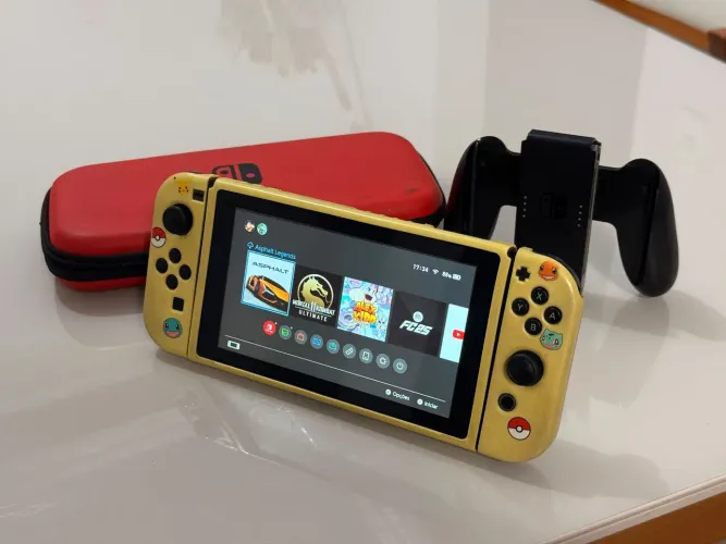 Nintendo Switch V2 + Acessórios + Jogos (analiso possibilidade de troca)