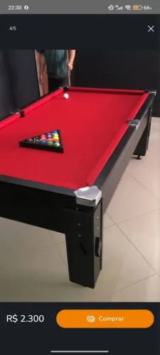 Mesa de bilhar na promoção