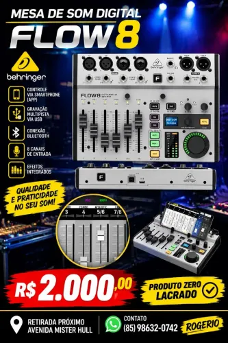 MESA DE SOM DIGITAL FLOW 8 BEHRINGER