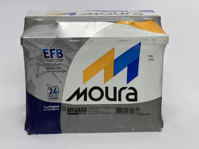 Bateria Moura EFB 60 Amperes Start-Stop