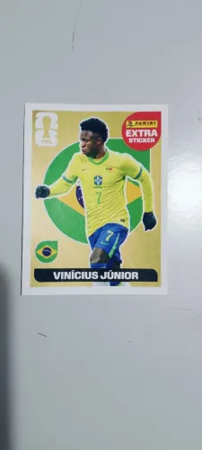 Figurinhas Vinícius junior extra Sticker ouro 
