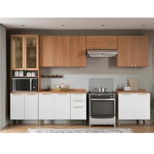 Cozinha Modulada Sálvia Telasul - 14 Portas e 03 Gavetas - Entrega Imediata;