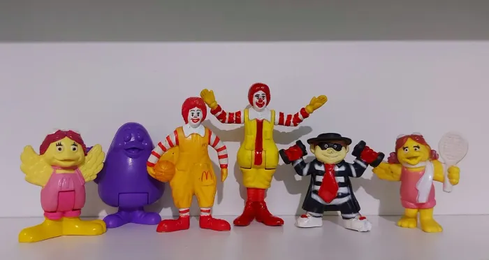 Bonecos Ronald Mc Donald e sua turma anos 90