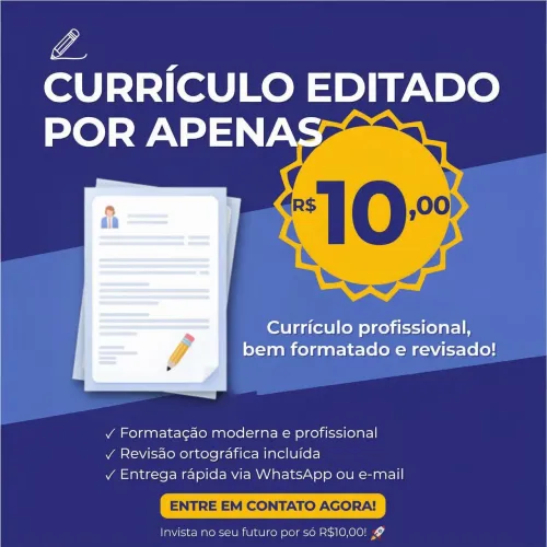 EDITO SEU CURRÍCULO 