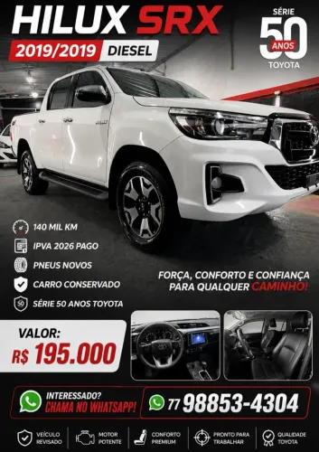 Toyota Hilux CD SRX 4X4 2.8 TDI 16V Diesel Aut. 2019
