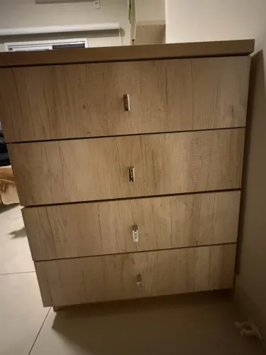 Gaveteiro de Marcenaria 4 Gavetas - MDF Super Qualidade (70x60 cm)