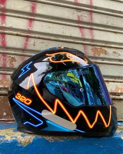 Capacete LS2 Ff320 Stream Neon Blue Fluo