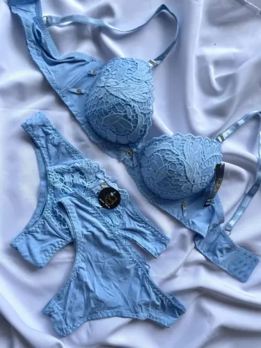 Conjunto Lingerie Elegance Blue Sky