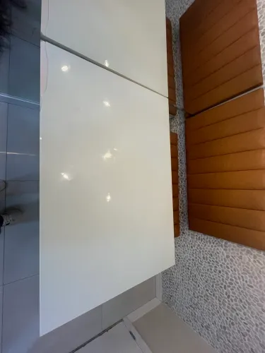 Mesa de Vidro Branco