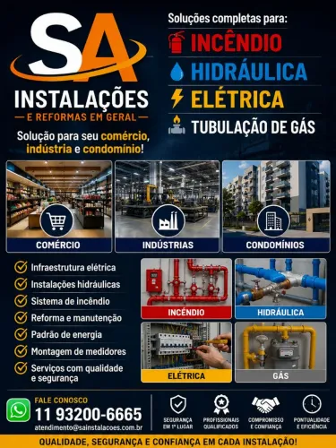 INSTALAÇÃO É MANUTENÇÃO COMERCIO INDÚSTRIA E CONDOMÍNIO.