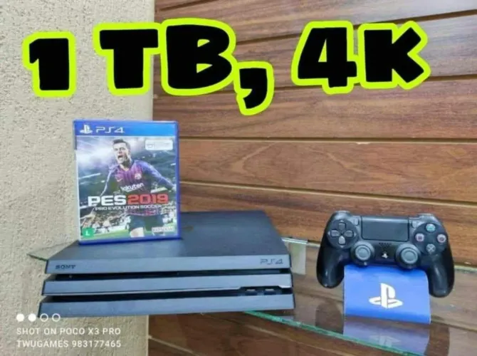PS4 pro 1 TB 4k + 200 JOGOS TOPS 