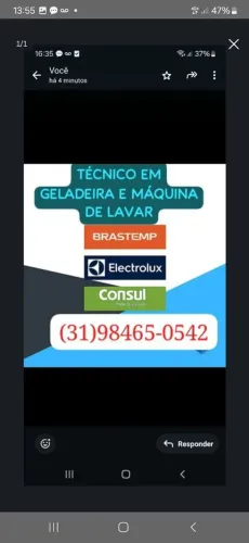 Técnico conserto de Geladeira 