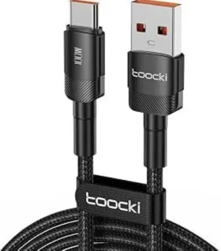 Cabo de Carregamento Toocki USB tipo A + USB tipo C 100W