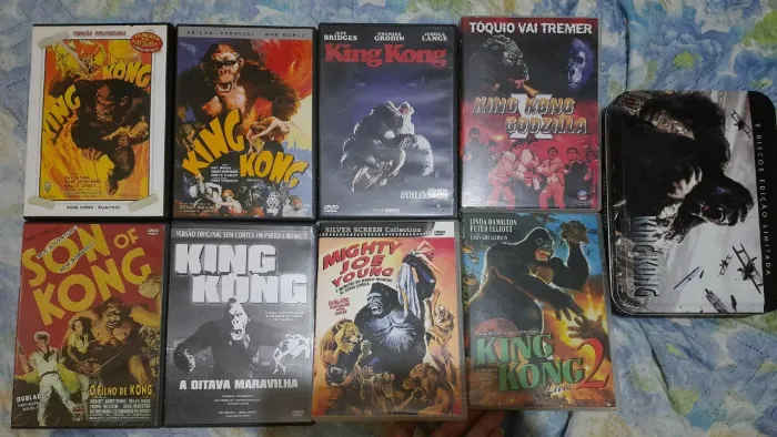 Coleção de dvds dos filmes do king kong 