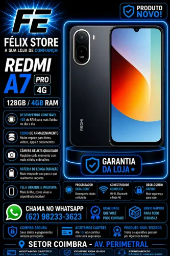 Redmi A7 Pro 4G 128GB 4GB RAM | Garantia da Loja | FÉLIX STORE Goiânia 
