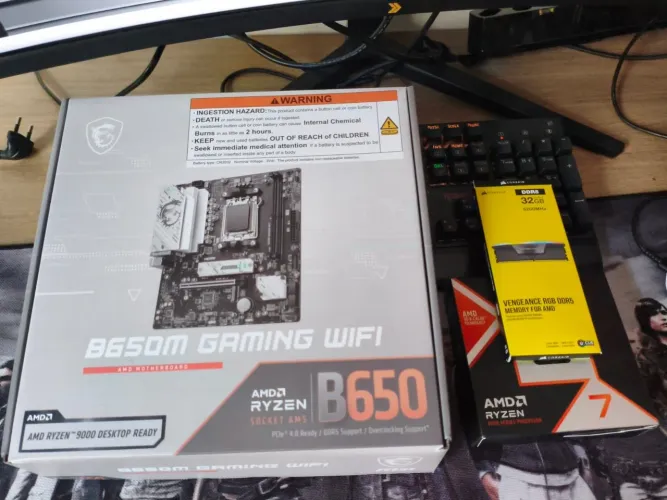 KIT AM5 RYZEN 7 7700X VENDO/TROCO<br>B650MSI WI FI<br>16GB<br>