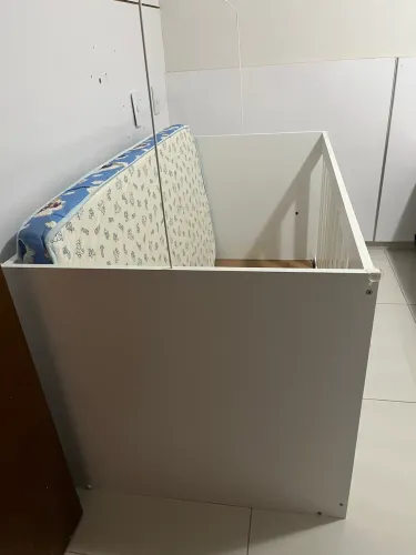 Berço Americano Ludmila Branco Bétula com Colchão - Carolina Baby Branco Bétulla